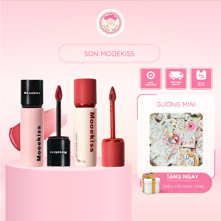 [MOOEKISS] Son Kem Bùn Mooekiss Nhung Mờ Vỏ Hồng Đen Velvet Lip Mud Mịn Môi 3g