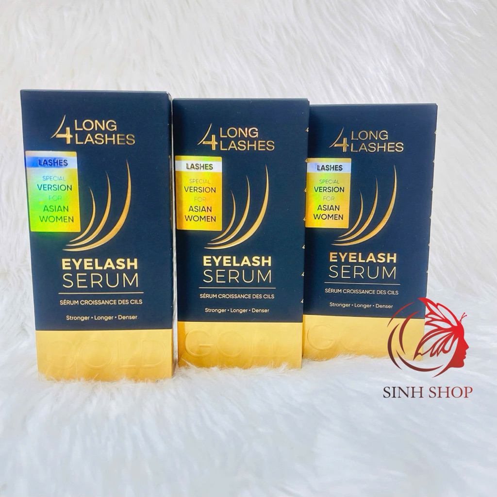 Serum Dưỡng Dài Mi Long4lashes Gold Giúp Lông Mi Dài, Dày Nhanh 4ml (hàng công ty)