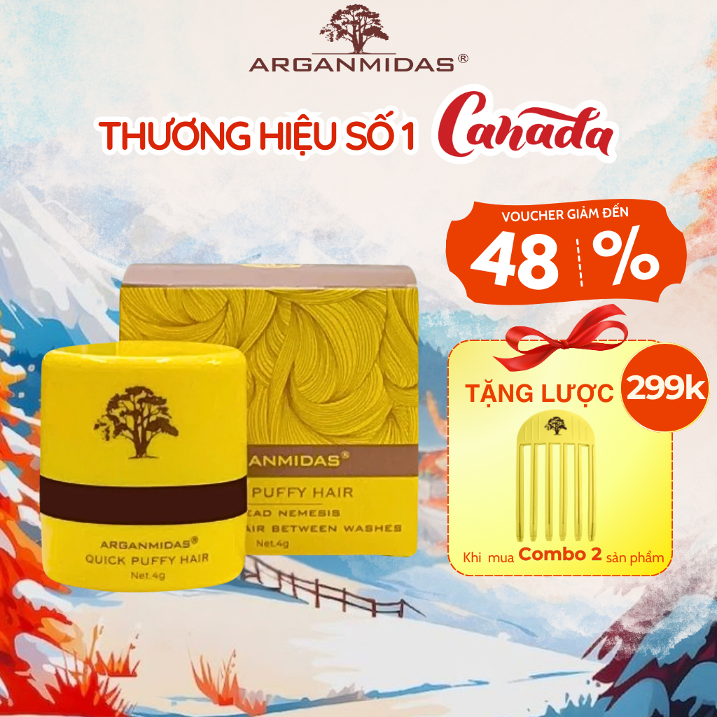  Phấn tóc kiềm dầu tạo phồng chân tóc Arganmidas hỗ trợ kiểm soát dầu thừa giúp tóc bồng bềnh lâu bết 