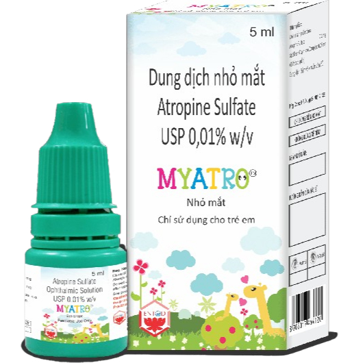 Dung dịch nhỏ mắt MYATRO 0.01%, 0.025%, 0.05% - kiểm soát cận thị.