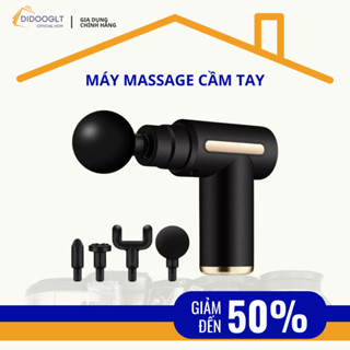 Máy massage đấm lưng cầm tay đa năng, Máy mát xa cổ vai gáy giảm đau nhức với 4 đầu và 6 chế độ ( didooglt )