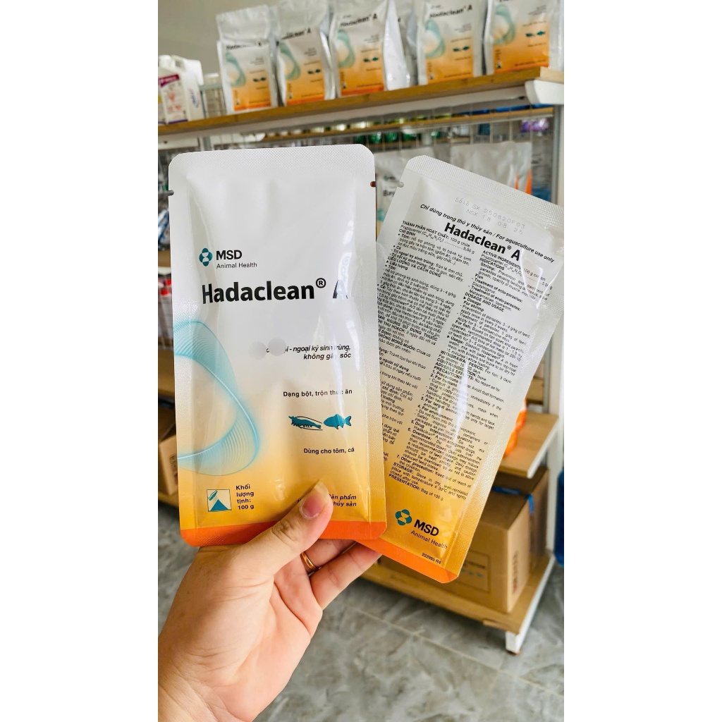 Xổ ký sinh trùng tôm cá - Hadaclean A 100g