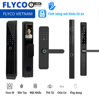 2025 Khóa Thông Minh Vân Tay Điện Tử Flyco phù hợp Cửa Gỗ,Composite, Xingfa Nhôm Kính, Thép Sắt Vân Gỗ - BH Khoá 1 năm