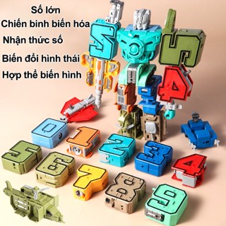 Đồ Chơi Biến Hình Số Robot Lắp Ráp Thông Minh Cho Bé Trai 3-6 Tuổi - Xếp Hình Khối - Quà Tặng Sinh Nhật