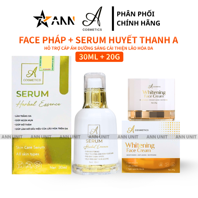 [Chính hãng] Combo Kem Face Pháp A Cosmetics + Serum Huyết Thanh Spot Esence Mỹ Phẩm Phương A
