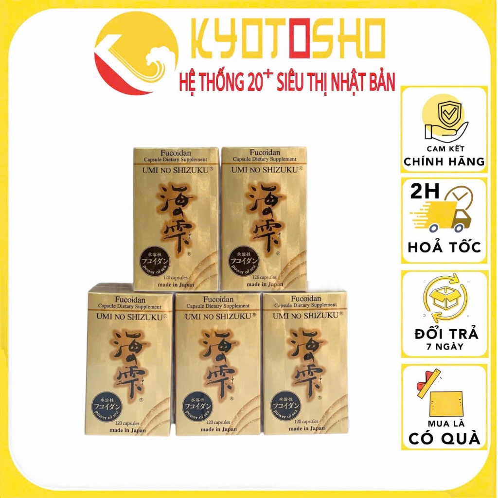 Fucoidan Vàng Umi No Shizuku Nhật Bản 120 Viên Hàng Nhật Nội Địa