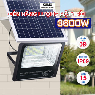 Đèn Năng Lượng Mặt Trời Kumo Công Suất 3600W Vỏ Nhựa ABS Chống Nước IP67 Tự Động Bật Tắt