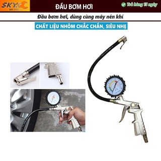  Đầu bơm xe Dụng cụ bơm hơi có đồng hồ chính hãng ETOP bơm lốp xe máy xe ô tô - Đồng hồ bơm hơi sử dụng cùng máy nén 