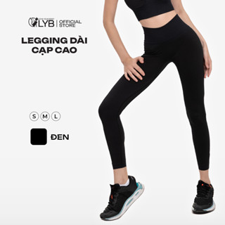 LYB - Quần legging dài nữ cạp cao dệt kim | quần legging nữ tập gym, yoga, chạy bộ | co giãn, chống uv