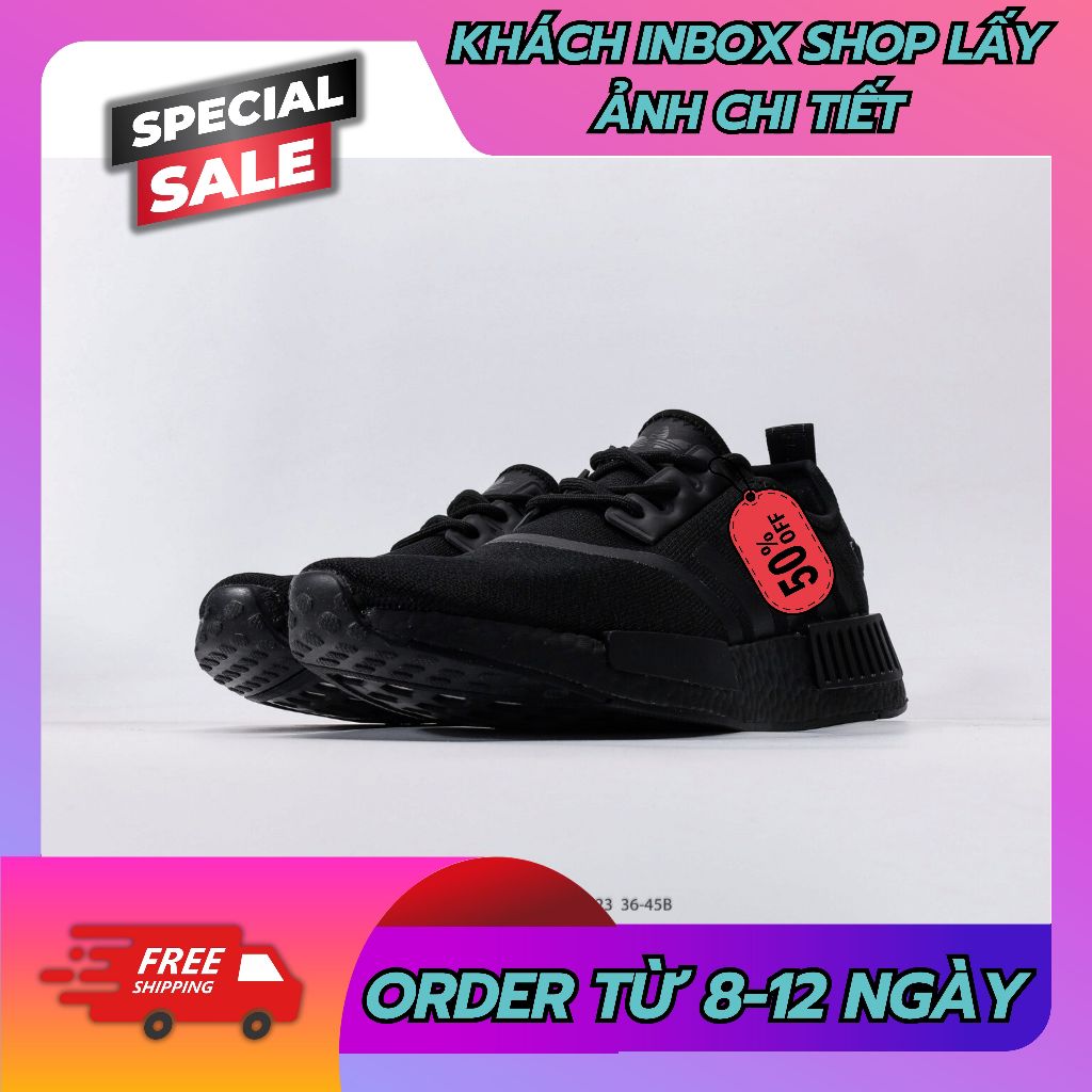 ✮Order✮Best Quality✮Sneaker✦✦✮𝐁𝐀𝐓𝐂𝐇-NMD R1 Primeblue 'Triple Black' GZ9256✮