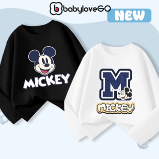  Áo thu đông dài tay bé trai bé gái BabyloveGO BST DISNEY 2026 áo thun cổ bo tròn chất cotton mềm mại 
