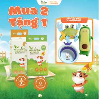   2A  -  MUA 2 TẶNG 1  Tã Bỉm Dán  Quần AMOR NATURAL Việt Nam thoáng thấm hút tốt đủ size 