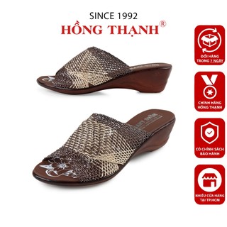  Dép Trung Niên Nữ HỒNG THẠNH Dép Quai Lưới Đế Xuồng Cao 4cm Êm Chân - 0684 