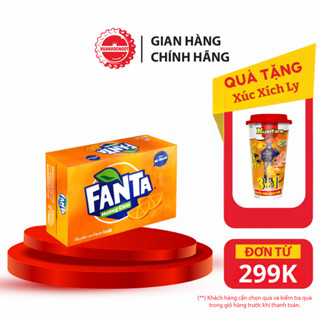  Thùng 24 Lon Mi-nhon Nước Giải Khát Fanta Hương Cam Lon 235ml lon Sale 11.11 Coca-Cola_SP 