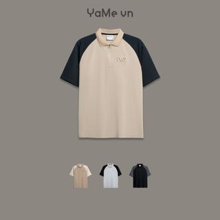  Áo Polo Nam Trẻ Trung Tay Raglan Pique Co Giãn The No Style 225 24750 |YaMe| 