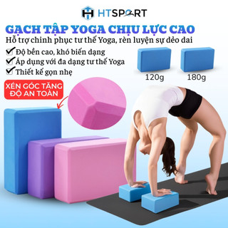 Gạch Tập Yoga Chuyên Dụng Xốp PVC Cao Cấp Trợ Lực Tư Thế Yoga, Gối Tập Thể Dục Tại Nhà 120g 180g