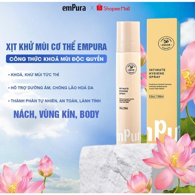 Xịt Khử Mùi Nữ EmPura Làm Giảm Mùi Hôi Nách, Hôi Chân, Khoá Mùi Tức Thì, Body Mist 150ml