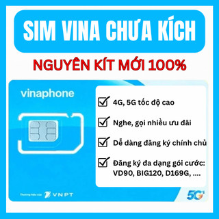 [CHƯA KÍCH HOẠT] Sim Vinaphone Số Đẹp Chính Chủ – Dễ Dàng Đăng Ký Thông Tin, Giao Nhanh Toàn Quốc