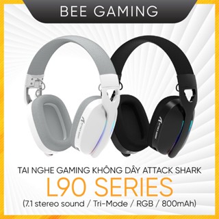 Tai nghe gaming không dây Attack Shark L90 Series  7.1 stereo sound   Tri-mode   RGB   800mAh  