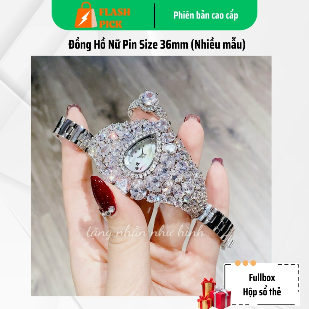 Flash Pick Đồng Hồ Nữ Allien Kevin Đính Đá Kim Cương Cao Cấp FULLBOX
