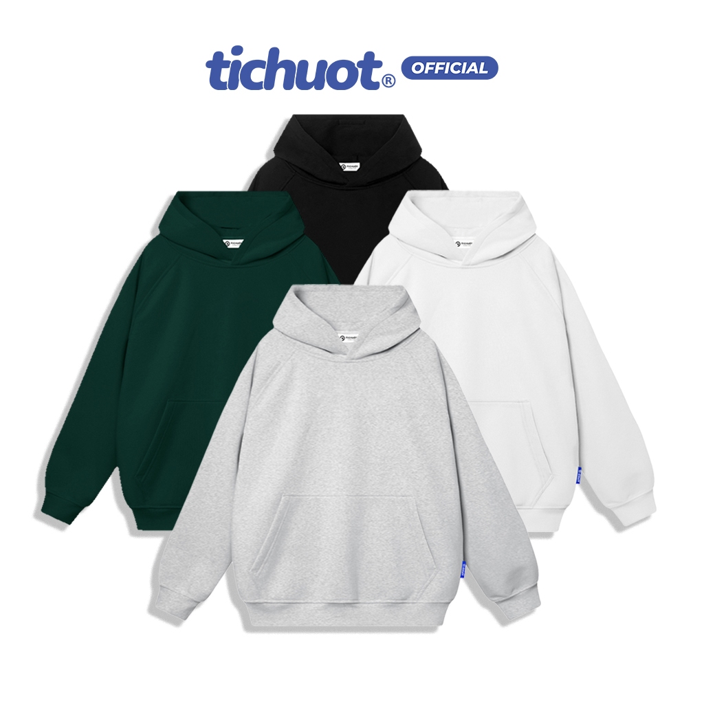Áo hoodie trơn nam nữ ulzzang nỉ bông, Áo khoác nỉ unisex form rộng - Tí Chuột Studio