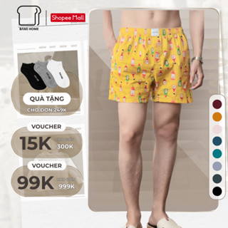 Quần đùi nam cotton BAMI HOME, Quần ngủ, quần mặc ở nhà có túi mềm mại thoáng mát QC01 - 5