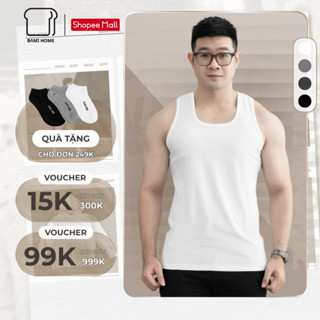 Áo ba lỗ nam BAMIHOME, áo tanktop vải thun gân co giãn, áo sát nách nam tập gym thoáng mát ATT05