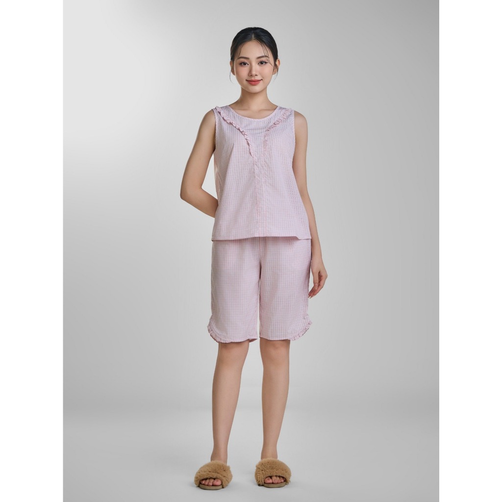 WINNY Bộ đồ mặc nhà Woven quần lửng không tay - 1MNWO24127S