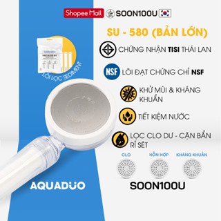  SU-580 Clear Đầu vòi sen tắm  tăng áp lọc nước  3 Thanh lọc nước SOON100U 