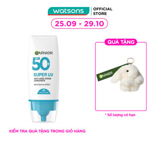 Kem Chống Nắng Garnier Super UV Anti-Acne Serum Sunscreen SPF50+ PA++++ 30ml