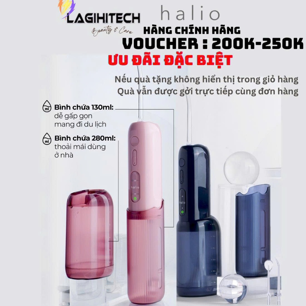[LIVE] Máy Tăm Nước 2 Bình Thay Thế Halio UltraClean Express Hydro Floss Phiên Bản Nâng Cấp - Chính 