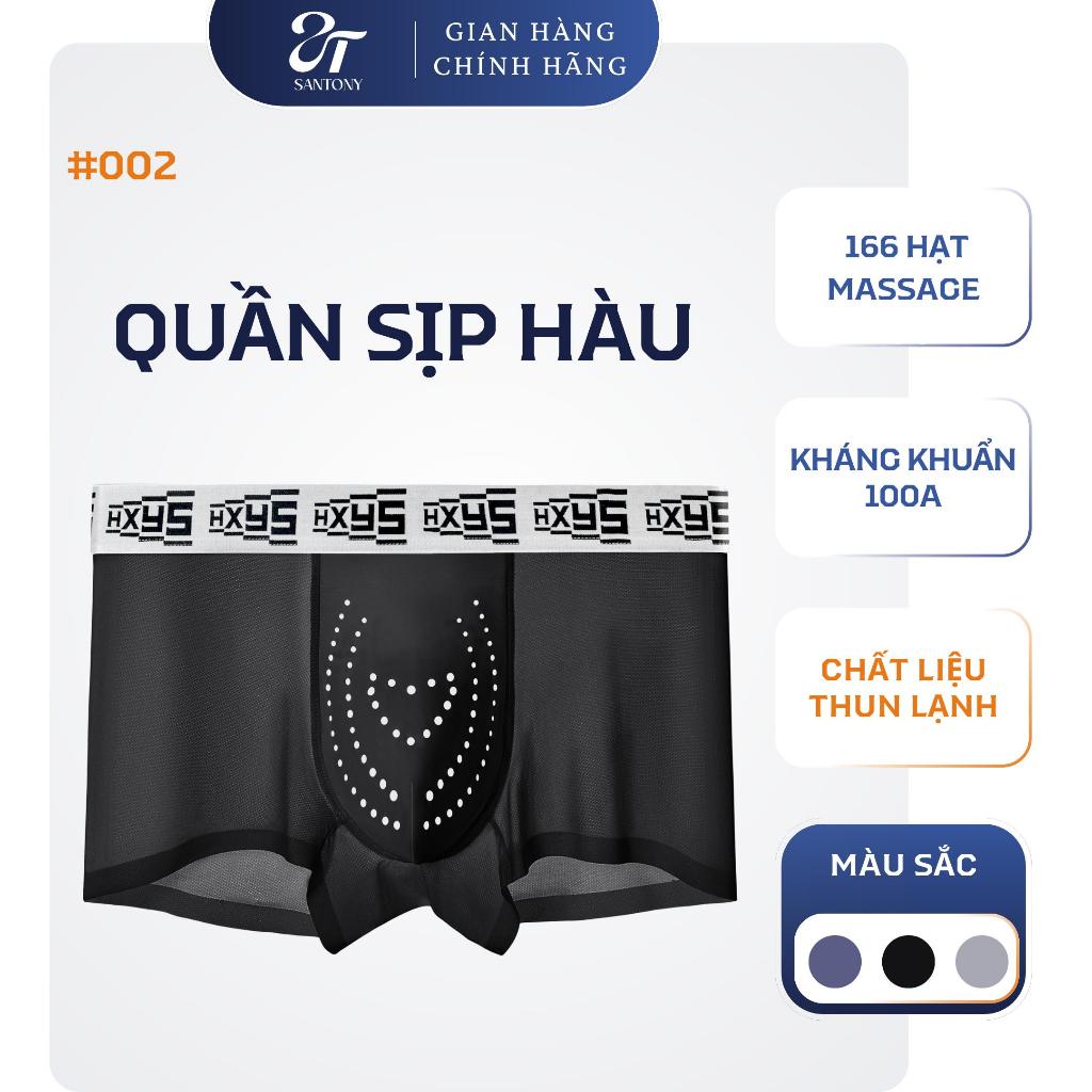 Quần Sịp Hàu Nam Kháng Khuẩn - Santony - Chiết Xuất Hàu - Massage Lưu Thông Máu - Ôm Vừa Vặn - Thoán