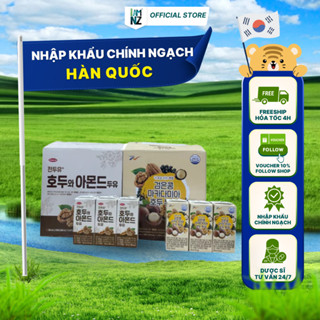 Thùng sữa hạt óc chó Hanmi- tăng chiều cao- NK Hàn Quốc - 190ml x16 (bao bì mới)
