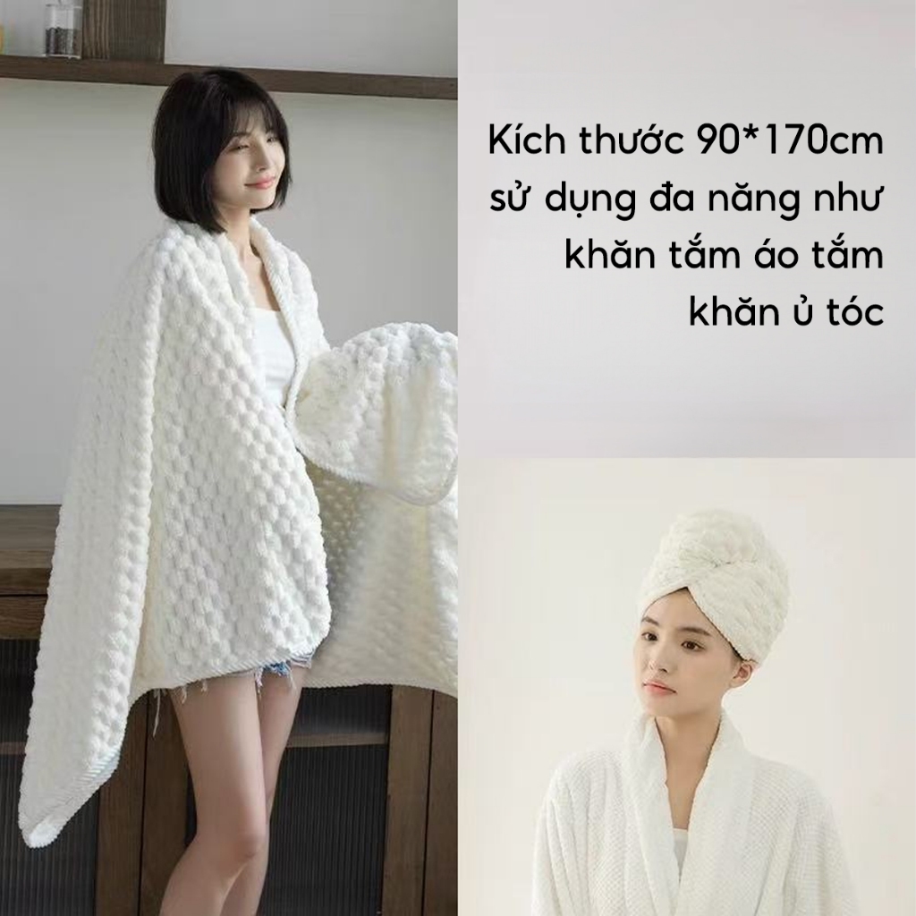Khăn Tắm Cỡ Lớn Cotton Mềm Mại Thoáng Khí Jyoohome Khăn Lau Người Ủ Tóc Thấm Hút Nước Tốt Khô Nhanh | BigBuy360 - bigbuy360.vn