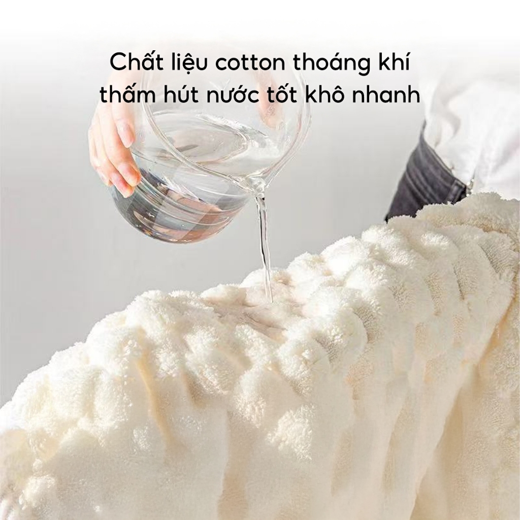 Khăn Tắm Cỡ Lớn Cotton Mềm Mại Thoáng Khí Jyoohome Khăn Lau Người Ủ Tóc Thấm Hút Nước Tốt Khô Nhanh | BigBuy360 - bigbuy360.vn