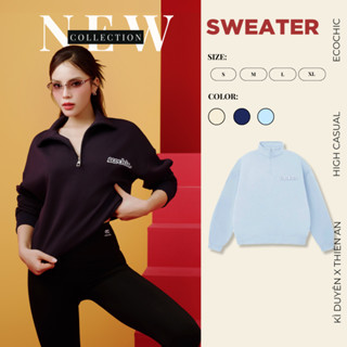 Áo Sweater ECOCHIC BASIC HALFZIP SWEATSHIRT VERSION 1 + 2 Chất Liệu Cao Cấp Công Nghệ Mới Chính Hãng B092 B189