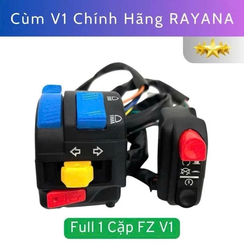 Cùm công tắc FZ V1 trái phải chất lượng cao RAYANA phù hợp với nhiều dòng xe loại 1
