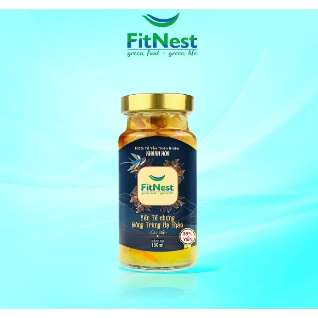 Yến Chưng đông trùng hạ thảo fitnest 35%_150ml/1 lọ.