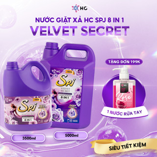 Nước Giặt HC SPJ 5L Tím – Nước Giặt 8 in 1, Đánh Bay Vết Bẩn, Lưu Hương Bền Lâu