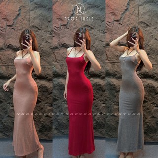  D1052 - Đầm Body Đuôi Cá 2 Dây Basic Tôn Dáng - Ngọc Lucie 