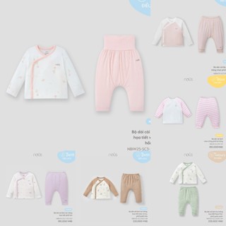  NOUS SS25 - NOUS- Bộ quần áo cài lệch Nous dành cho bé sơ sinh | 11A - NB - F.T9B - 11A - NF16A 