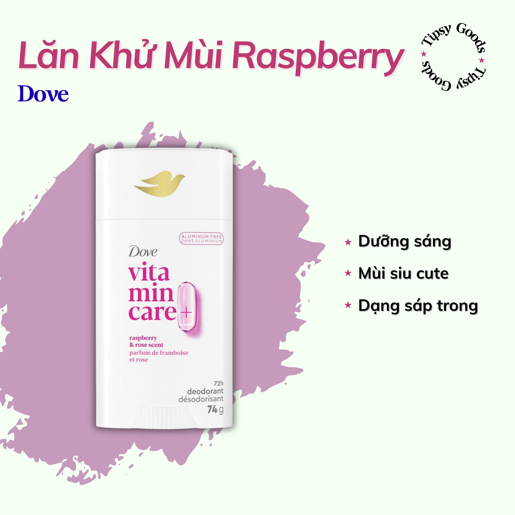 [SẴN] Lăn Khử Mùi Dưỡng Sáng Dove VitaminCare+; Vitamin B3 (Nia) + Vitamin E Không Aluminum, Baking 