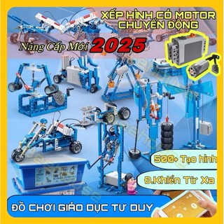  Kỹ Sư Cơ Khí Đồ Chơi Giáo Dục Tư Duy Lắp Ráp Mô Hình Kỹ Thuật Lắp Ghép Động Cơ Robot Điều Khiển bé lập trình stem 