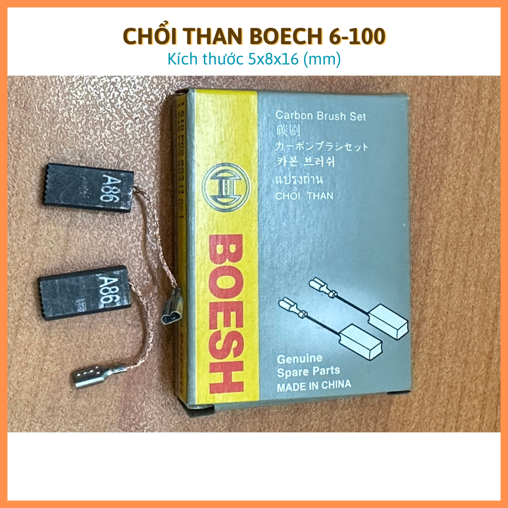 (BOECH) 1 cặp chổi than máy mài 6-100