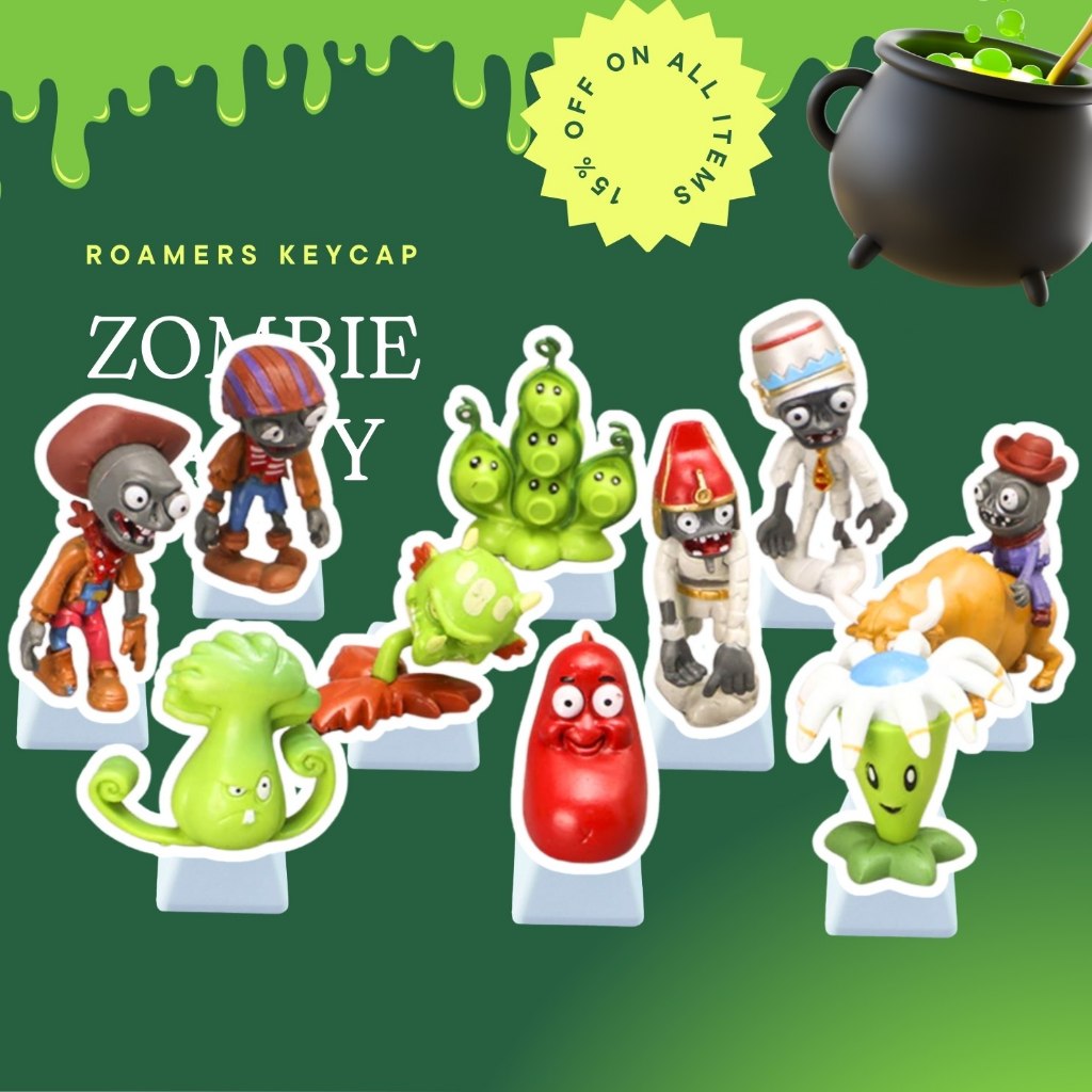 Keycap Zoombie Plant Game Siêu Đặc Biệt Dễ Thương