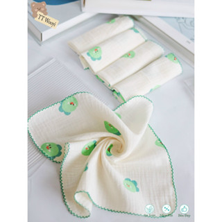  COMBO 2 SÉT KHĂN SỮA MUSLIN 2LỚP  10 c  CHO SƠ SINH  -WOOYI 