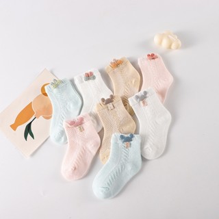 Set 3 Đôi Tất Lưới Thu Đông Cho Bé 0 -3 Tuổi Mẫu Mickey&Minnie T74