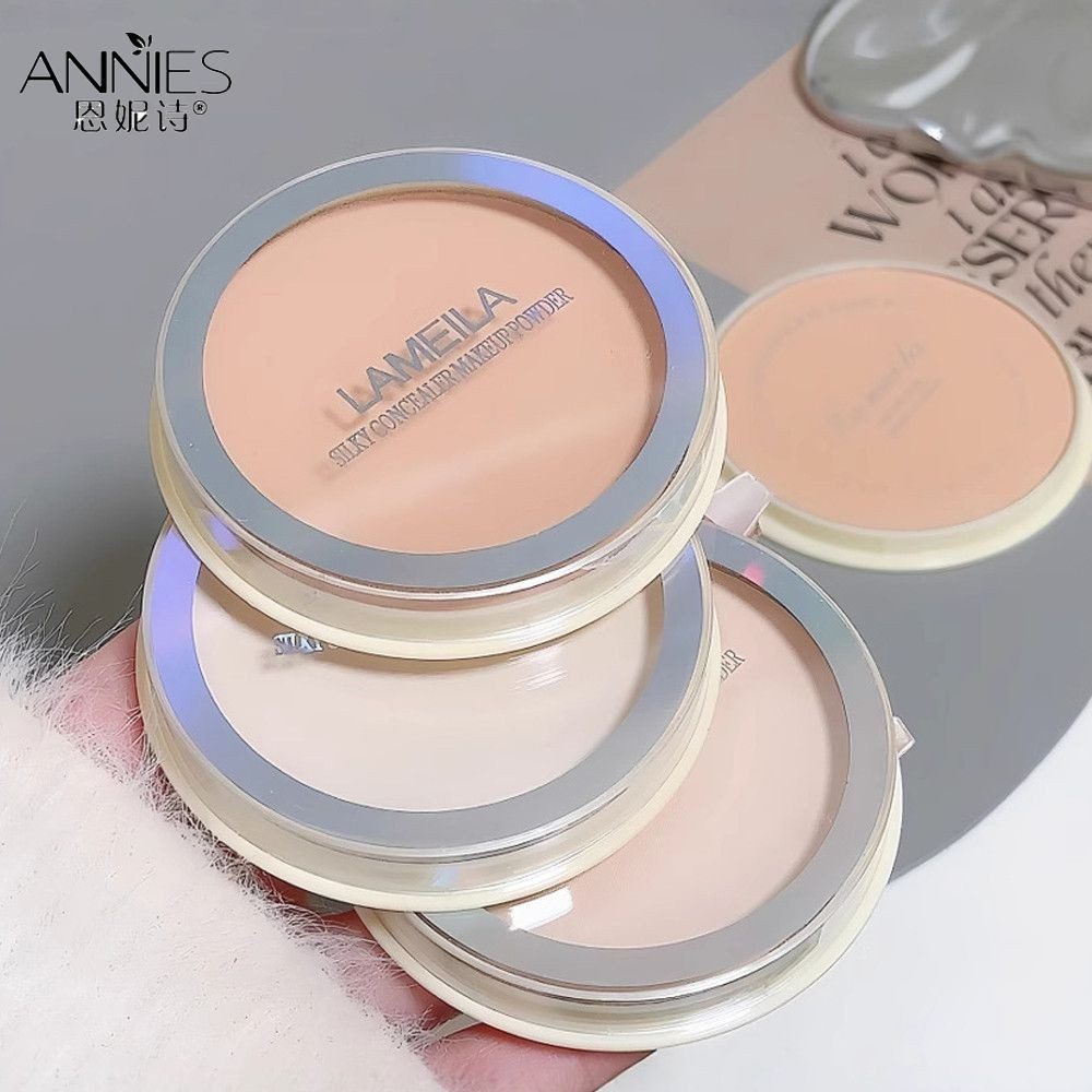 Lameila Phấn phủ dạng bột trong suốt che khuyết điểm làm sáng da kiểm soát dầu dưỡng ẩm kem nền chăm