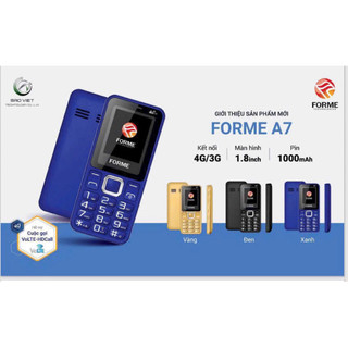 Điện thoại 4g forme a7 4g chính hãng có 3g 4g đầy đủ - sim mobi gắn vô là sử dụng được nh
