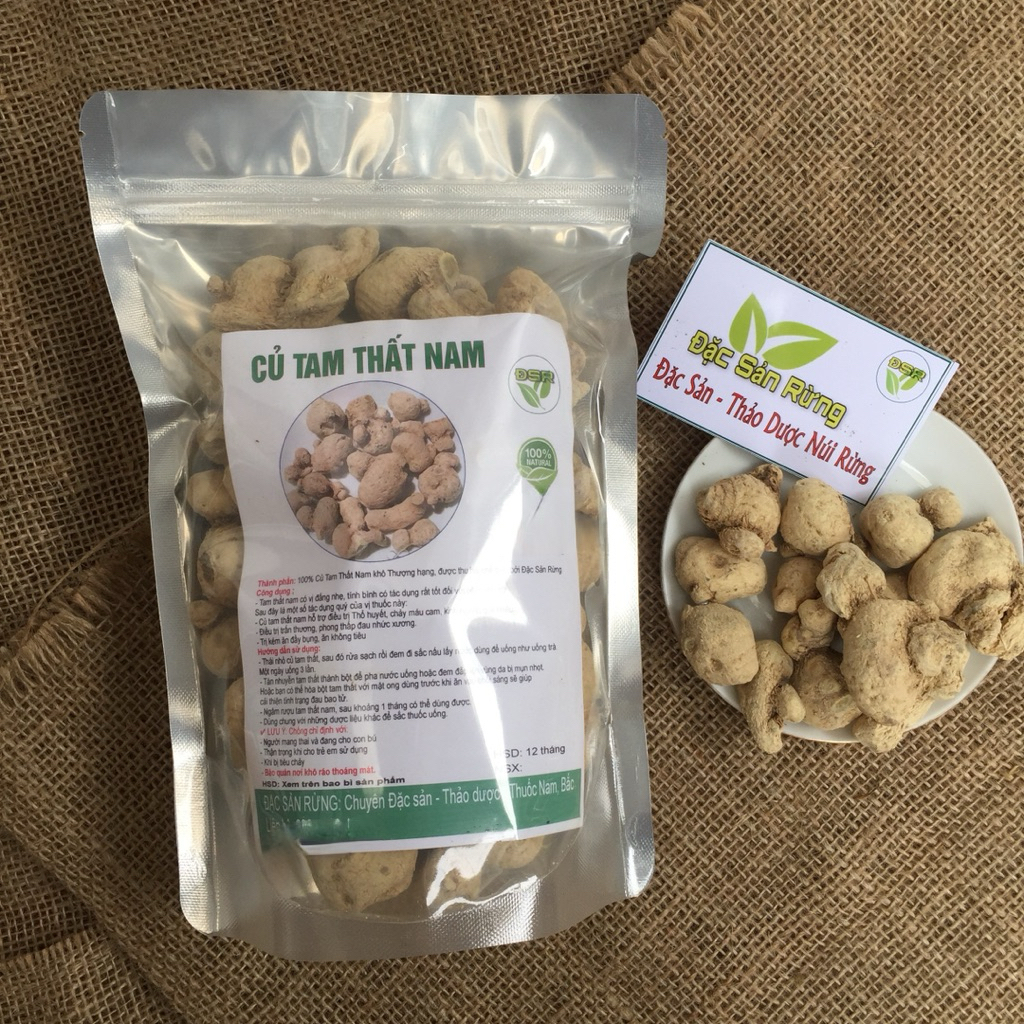 Củ Tam Thất Nam Khô ( túi 1Kg) Thảo dược Đặc sản rừng ĐSR